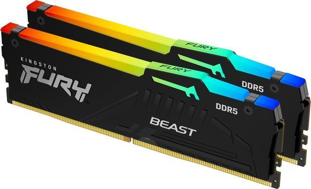 Kingston Память для ПК DDR5 5200 8GB Beast Black RGB KF552C40BBA-8 фото