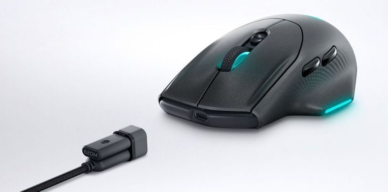 Dell Миша Alienware Wireless Gaming Mouse - AW620M - Dark Side of the Moon 545-BBFB фото