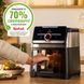 Tefal Мультипіч Tefal Easy Fry Silence XXL Smart Vision, 1800Вт, чаша-7л, сенсорне керув., 55 програм, з віконцем, пластик, нерж. сталь-чорний 9 - магазин Coolbaba Toys