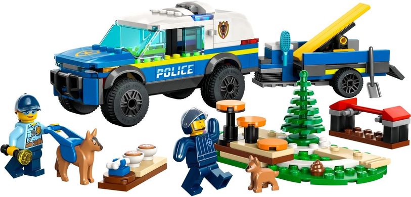 Конструктор LEGO City Мобильная площадка для дрессировки полицейских собак 60369 фото