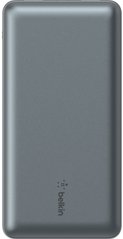 Belkin Акумулятор портативний літій-іонний Power Bank 10000мА·год, 15Вт, 2хUSB-A/USB-C, cірий BPB011BTGY фото