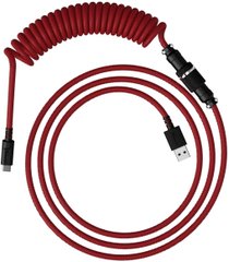 HyperX Кабель USB-A - USB-C спіральний, 1.37м Red/Black 6J677AA фото