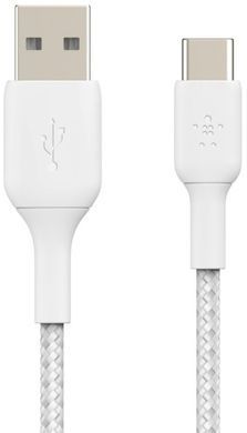 Belkin Кабель USB-A > USB-C зарядки/синхронизации 2м, 15Вт, Type-C, витой, белый CAB002BT2MWH фото