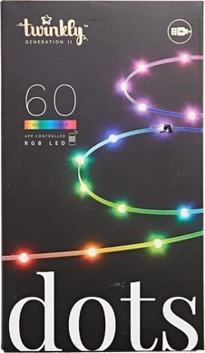 Twinkly Гірлянда Smart LED Dots Lights RGB 60 IP20 3м кабель прозорий без БЖ TWD060STP-T фото