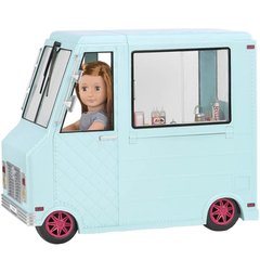 Транспорт для кукол Our Generation Фургон с мороженым и аксессуарами, голубой BD37252Z фото