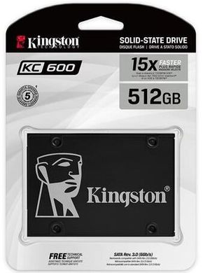 Накопитель SSD Kingston 2.5" 512GB SATA KC600 SKC600/512G фото