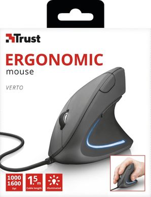 Мышь VERTO ERGONOMIC USB BLACK 22885_TRUST фото