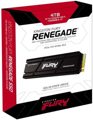 Накопичувач SSD Kingston M.2 4TB PCIe 4.0 Fury Renegade + радіатор SFYRDK/4000G фото
