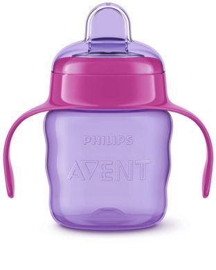 AVENT Чашка-непроливайка з м'яким носиком, 200мл, 6міс+, рожевий SCF551/03 фото