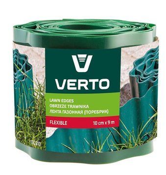 Verto Стрічка газонна, бордюрна, 10см x 9м, зелена 15G510 фото