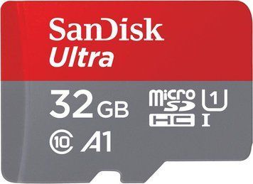 SanDisk Карта памяти microSD 32GB C10 UHS-I R100MB/s Ultra + SD SDSQUNR-032G-GN3MA фото