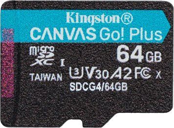 Kingston Карта памяти microSD 64GB C10 UHS-I U3 A2 V30 R200MB/s SDCG4/64GBSP фото