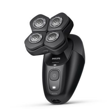 Philips Бритва електр. для голови Philips роторна Pro Series 5000, бритв.головок-4, Li-Ion, сух.+волог., чорний HS5980/15 фото