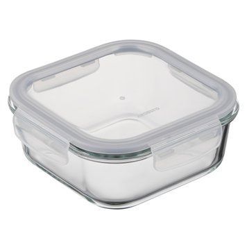 ARDESTO Food storage container Gemini 1.23l, borosilicate glass, plastic, square, transparent AR1212BSQ фото