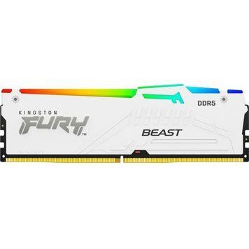 Kingston Пам'ять ПК DDR5 16GB 6400 Beast White RGB EXPO KF564C32BWEA-16 фото