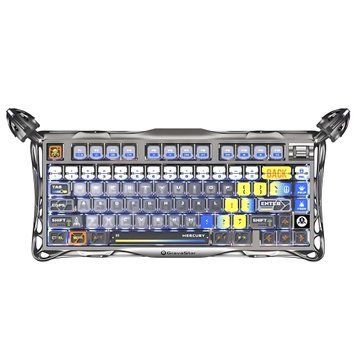 GravaStar Клавіатура механічна Mercury K1 Pro 80keys, GravaStar x Kailh Speedy Mint, BT/WL/USB, Interstellar Silver GS_K1_PRO_S_CGRY фото