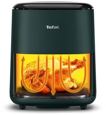 Tefal Мультипіч Easy Fry Max, 1500Вт, чаша-5л, сенсорне керув., 10 програм, пластик, темно-зелений EY245310 фото
