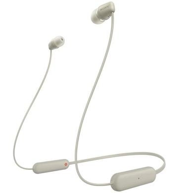 Наушники Sony WI-C100 In-ear IPX4 Wireless Biege WIC100C.CE7 фото