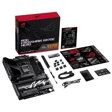 ASUS Материнcкая плата ROG CROSSHAIR X870E HERO sAM5 X870E 4xDDR5 M.2 HDMI WiFi BT ATX 90MB1IE0-M0EAY0 фото