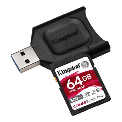 Карта памяти Kingston SD 64GB C10 UHS-II U3 R300/W260MB/s SDR2/64GB фото