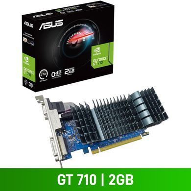 ASUS Вiдеокарта GeForce GT710 2GB GDDR3 silent EVO GT710-SL-2GD5-BRK-EVO 90YV0ALA-M0NA00 фото
