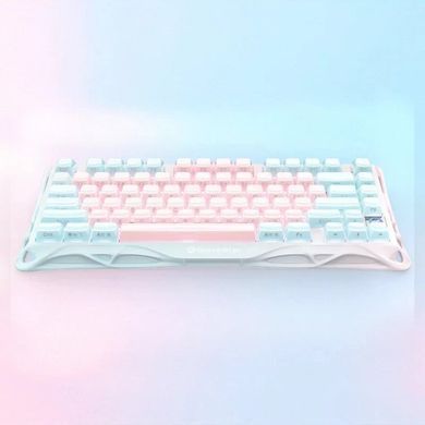 GravaStar Клавіатура механічна GravaStar Mercury K1 Lite 80keys, GravaStar x BSUN Grey, BT/WL/USB, Lumen Rose GSK1LITE_PM_PNK фото