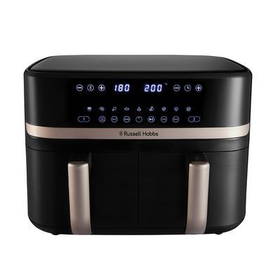 Russell Hobbs Мультипіч Satis Fry DualBaske 2800Вт, чаша-4.5/4.5л, сенсорне управл., 9 авто. программ, пластик, чорний 27680-56 фото
