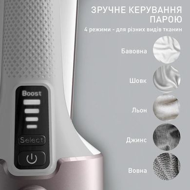 Tefal Отпариватель компактный Pure Force 2в1, 1800Вт, 180мл, постоянный пар - 35гр, керам. подошва, белый DT8720E0 фото