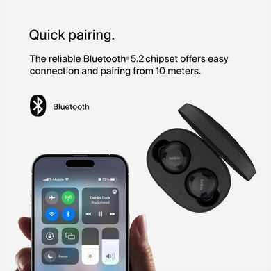 Belkin Навушники TWS Soundform Bolt True Wireless, чорний AUC009BTBLK фото