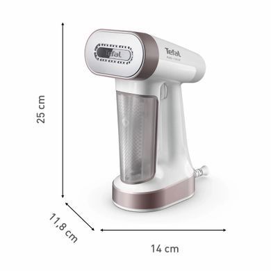 Tefal Отпариватель компактный Pure Force 2в1, 1800Вт, 180мл, постоянный пар - 35гр, керам. подошва, белый DT8720E0 фото