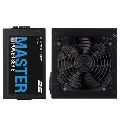 2E Блок живлення 2E Master Power (850W), >80%, 80+ White, 120мм, 1xMB 24pin(20+4), 1xCPU 8pin(4+4), 3xMolex, 5xSATA, 4xPCIe 8pin(6+2) 2E-MP850-120APFC фото