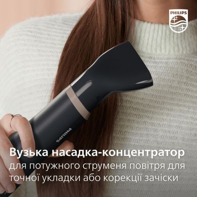 Philips Фен-щітка 3000 Series, 800Вт, 3 режими, хол. обдув, кераміка, сірий BHA301/00 фото