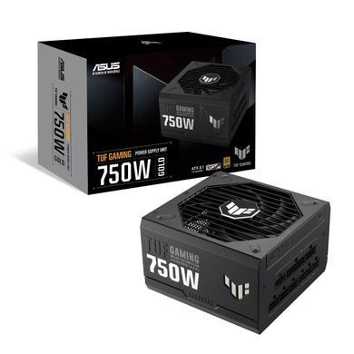 ASUS Блок питания TUF GAMING (750W), >90%, 80+ Gold, 135mm, 1xMB 24pin(20+4), 2xCPU 8pin(4+4), 4xMolex, 5xSATA, 3xPCIe 8pin(6+2), Fully Modular, TUF-GAMING-750G 90YE00S3-B0NA00 фото