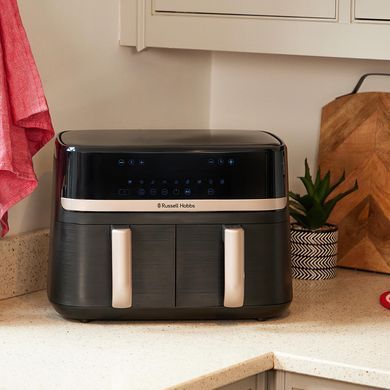 Russell Hobbs Мультипіч Satis Fry DualBaske 2800Вт, чаша-4.5/4.5л, сенсорне управл., 9 авто. программ, пластик, чорний 27680-56 фото