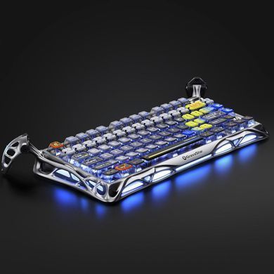GravaStar Клавиатура механическая Mercury K1 Pro 80keys, GravaStar x Kailh Speedy Mint, BT/WL/USB, Interstellar Silver GS_K1_PRO_S_CGRY фото