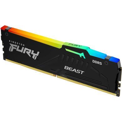 Kingston Пам'ять до ПК DDR5 5600 8GB Beast Black RGB KF556C40BBA-8 фото