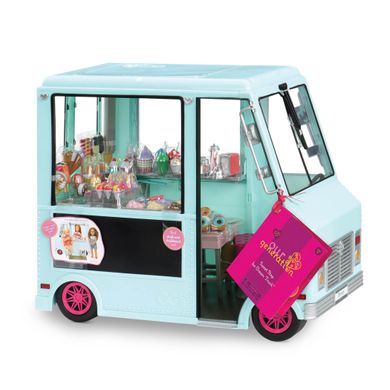Транспорт для кукол Our Generation Фургон с мороженым и аксессуарами, голубой BD37252Z фото