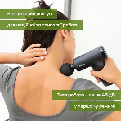Beurer Масажер Beurer для тіла, літій- іонний акум., вага - 0,49кг, 3 насадки, чорний MG_89_LE фото