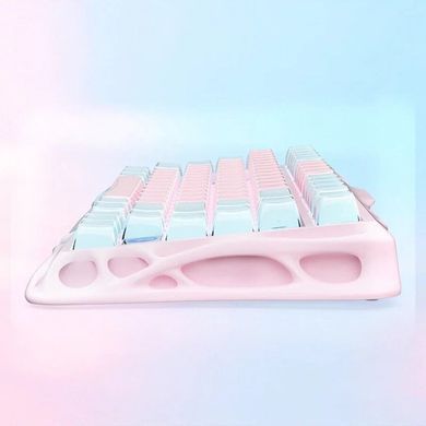 GravaStar Клавіатура механічна GravaStar Mercury K1 Lite 80keys, GravaStar x BSUN Grey, BT/WL/USB, Lumen Rose GSK1LITE_PM_PNK фото