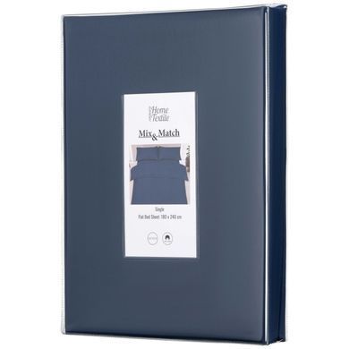 ARDESTO Простирадло Mix&Match, 180х240см, 100% бавовна, сатин, синій
