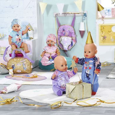 Одяг для ляльки BABY BORN серії "День Народження" - СВЯТКОВИЙ КОМБІНЕЗОН (на 43 cm, лавандовий) 831090-1 фото