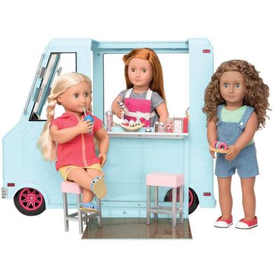 Транспорт для ляльки Our Generation Фургон з морозивом та аксесуарами, блакитний BD37252Z фото