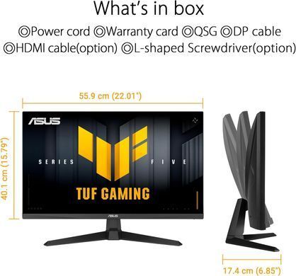 ASUS Монітор Asus 24.5" TUF Gaming VG259Q5A 2xHDMI, DP, MM, IPS, 200Hz, 0.3ms, sRGB 99%, AdaptiveSync 90LM0BL1-B01O71 фото