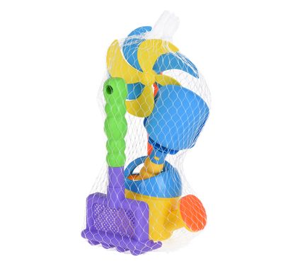 Набор для игры с песком Same Toy с Воздушной вертушкой (желтая лейка) 4 ед. HY-1203WUt-2 фото