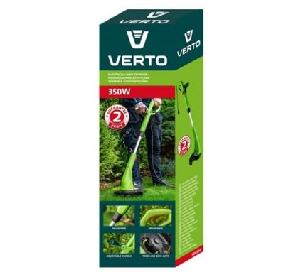 Тример садовий електричний Verto, 350Вт, 25см, телескопічна ручка, 2.2кг 52G550 фото