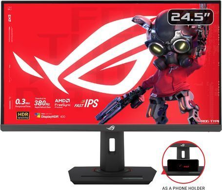 ASUS Монітор 24.5" ROG Strix XG259QNS 2xHDMI, DP, 2xUSB, Audio, IPS, 380Hz, 0.3ms, sRGB 110%, AdaptiveSync, Pivot, HDR400 90LM09M0-B01370 фото