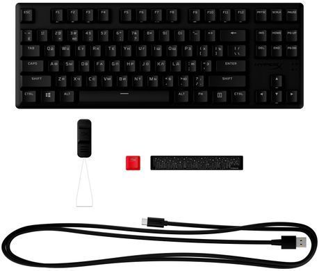 HyperX Клавіатура Alloy Origins Core PBT Aqua USB RGB ENG/RU Black 639N9AA фото