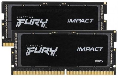 Kingston Пам'ять ноутбука DDR5 32GB KIT (16GBx2) 4800 FURY Impact KF548S38IBK2-32 фото