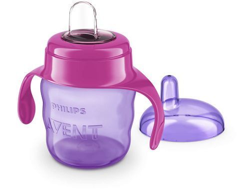 AVENT Чашка-непроливайка з м'яким носиком, 200мл, 6міс+, рожевий SCF551/03 фото