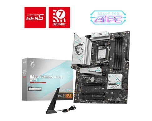 MSI Материнcкая плата B850 GAMING PLUS WIFI sAM5 B850 4xDDR5 M.2 DP WiFi BT ATX 911-7E56-007 фото
